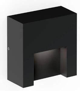 Wever & Ducré Lighting WEVER DUCRÉ LED venkovní nástěnné svítidlo Reto 0,8, matná černá, stmívatelný, Černá, Hliník, Moderní, Nástěnné bodové svítidlo