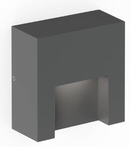 Wever & Ducré Lighting WEVER DUCRÉ LED venkovní nástěnné svítidlo Reto 0,8, antracitová, stmívatelný, Černá, Hliník, Moderní, Nástěnné bodové svítidlo