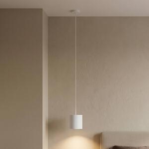 Nowodvorski Lighting Závěsné světlo Point Duo, bílé, ocel, Ø 13 cm, GU10, stmívatelný, Bílá / opál, Obývací pokoj / jídelna, kov, Moderní
