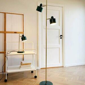 Dyberg Larsen Stojací lampa Ocean, tmavě zelená, 160 cm, 2-fázová., Zelená, Obývací pokoj / jídelna, kov, Skandinávský