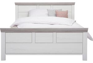 POSTEL 140/200 cm, kompozitní dřevo, šedá, bílá Hom`in - Jednolůžkové postele