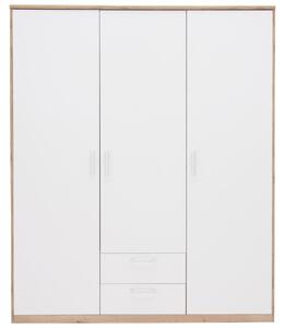 SKŘÍŇ S OTOČNÝMI DVEŘMI, bílá, dub wotan, 157/194/54 cm Xora - Šatní skříně