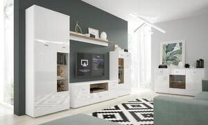 OBÝVACÍ STĚNA, bílá, barvy dubu MID.YOU - Kompletní obývací stěny, Online Only