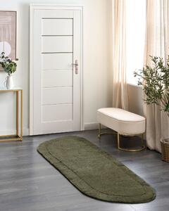 Viskózový koberec 80 x 250 cm tmavě zelený BERANI