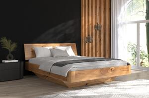 Dubová postel s úložným prostorem Bara 180x200