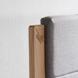 POSTEL BOXSPRING, 180/200 cm, dřevo, textil, šedá, barvy buku Linea Natura - Postele boxspring