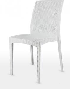 Mega Plast, plastová židle DALIA, 47 x 86 x 49 cm, stohovatelná, bílá