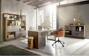 PSACÍ STŮL, šedá, barvy dubu, 170/69/76 cm Stylife - Kancelářské stoly