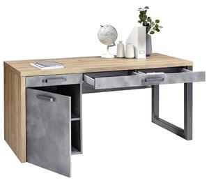 PSACÍ STŮL, šedá, barvy dubu, 170/69/76 cm Stylife - Kancelářské stoly
