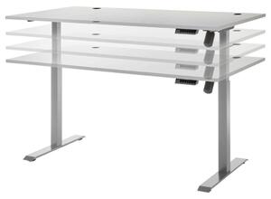 PSACÍ STŮL, světle šedá, 160/77/72-120 cm Xora - Kancelářské stoly