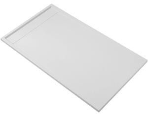 Sprchová vanička obdélníková Lugo - SMC/minerální kompozit - bílá matná - 100x80x3 cm