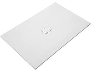 Sprchová vanička obdélníková FlexiCut - SMC/minerální kompozit - upravitelná - bílá mátná - 120x100x3 cm
