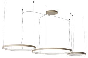 Redo Závěsné LED svítidlo ORION ø 500mm + 1000mm + 750mm, 176W Barva: Hnědá, Stmívání, řízení: TRIAC