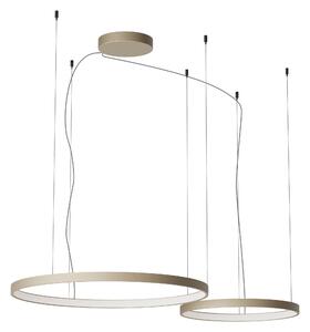 Redo Závěsné LED svítidlo ORION ø 500mm + 750mm, 98W Barva: Hnědá, Stmívání, řízení: TRIAC