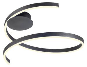 Redo Stropní LED svítidlo SCROLL ø 600mm, 38W Barva: Černá