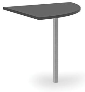Rohová přístavba pro kancelářské pracovní stoly PRIMO, 800 mm, grafit
