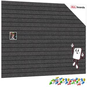 Filcové panely na zeď 120×90 cm tmavě šedé, Z6_FELT60x30DARK_GRE