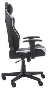 HERNÍ ŽIDLE, vzhled kůže, černá, bílá Dxracer - Herní židle