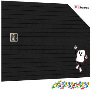Filcové panely na zeď 120×90 cm černé, Z6_FELT60x30BLACK