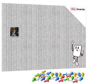 Filcové panely na zeď 90×60 cm šedé, Z3_FELT60x30GREY