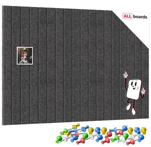 Filcové panely na zeď 90×60 cm tmavě šedé, Z3_FELT60x30DARK_GRE