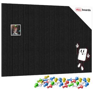 Filcové panely na zeď 60×90 cm černé, Z3_FELT60x30BLACK
