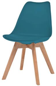 Jídelní židle 6 ks tyrkysové plast