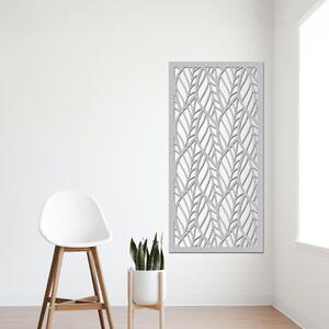 Dřevo života | Dřevěný dekorační panel LEAF III | Rozměry (cm): 20x40 | Barva: Šedá