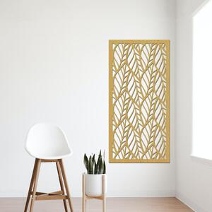 Dřevo života | Dřevěný dekorační panel LEAF III | Rozměry (cm): 20x40 | Barva: Ořech