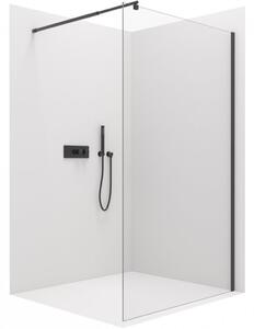 Cerano - sprchovÃ¡ zÃ¡stÄna walk-in onyx l/p - ÄernÃ¡ matnÃ¡, transparentnÃ­ sklo - 60x200 cm