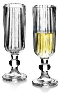 Affekdesign Sada 6 sklenic na šampaňské ELISE STRIPE 185 ml čirá