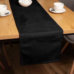 Biante Běhoun na stůl/imitace broušené kůže Alcantara ALC-012 Černý 35x140 cm