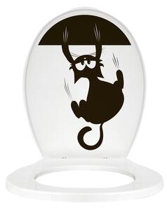 Erga Iris, toaletní WC sedátko z polypropylenu, bílá se vzorem Kočka, ERG-07992