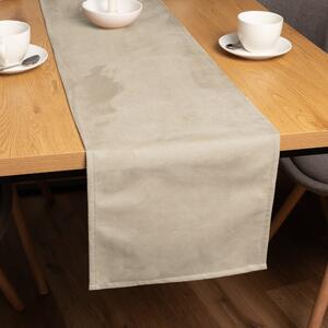 Biante Běhoun na stůl/imitace broušené kůže Alcantara ALC-007 Krémově béžový 20x140 cm