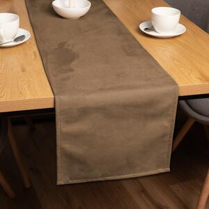 Biante Běhoun na stůl/imitace broušené kůže Alcantara ALC-015 Světle hnědý 20x120 cm