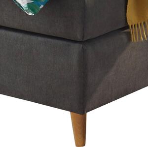 POSTEL BOXSPRING, 180/200 cm, textil, kompozitní dřevo, jílová barva MID.YOU - Postele boxspring, Online Only