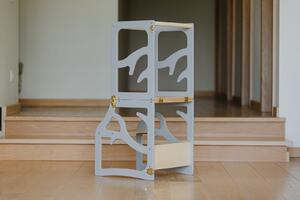 Weco Multifunkční učící věž 3v1 se skluzavkou Tree Šedá/Přírodní Provedení učící věže: Učící věž bez skluzavky