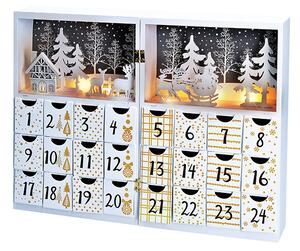 SOLIGHT LED adventní kalendář - kniha, 8x LED, 40x30cm, 2x AAA