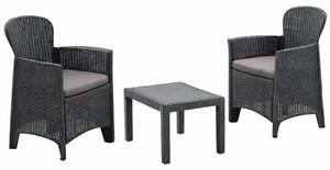 Zahradní set AKITA, 3-dílný, antracitová I.P.A.E-Progarden