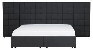 Manželská postel 160 cm MALI (s roštem a úl. prostorem) (šedá). 1007374