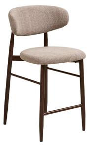 Béžová/tmavě hnědá čalouněná barová židle (výška sedáku 65 cm) Levanto – House Nordic