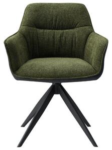 ŽIDLE S PODRUČKAMI, železo, tkaná látka, zelená, černá Novel - Jídelní židle