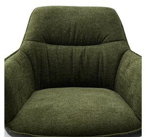 ŽIDLE S PODRUČKAMI, železo, tkaná látka, zelená, černá Novel - Jídelní židle