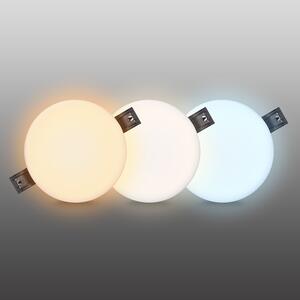 SOLIGHT LED podhledové svítidlo CCT, IP44, 8W, 720lm, 3000K, 4000K, 6000K, kruhové bílé