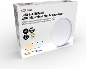 SOLIGHT LED podhledové svítidlo CCT, IP44, 15W, 1350lm, 3000K, 4000K, 6000K, kruhové bílé