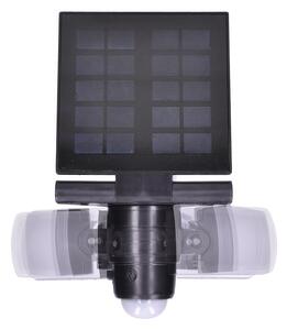 SOLIGHT LED solární osvětlení se senzorem 8W/600Lm/Li-Ion 3,7V-2000mAh/IP44, černé
