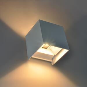 SOLIGHT LED venkovní nástěnné osvětlení Parma CCT, 6W, 360lm, IP54, zoom 10-110°, bílé