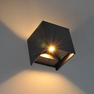 SOLIGHT LED venkovní nástěnné osvětlení Parma CCT, 6W, 360lm, IP54, zoom 10-110°, černé
