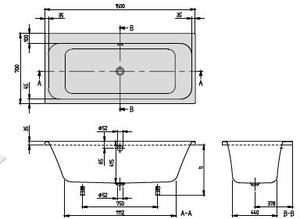 Villeroy & Boch Architectura obdélníková vana 150x70 cm bílá UBA157ARE2V-01