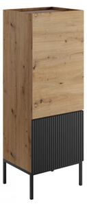 Komoda Zulek 50 2D, Barva: dub artisan / dub artisan + černá Mirjan24 5903211407567